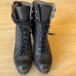 Levity leather lace boots size 7.5